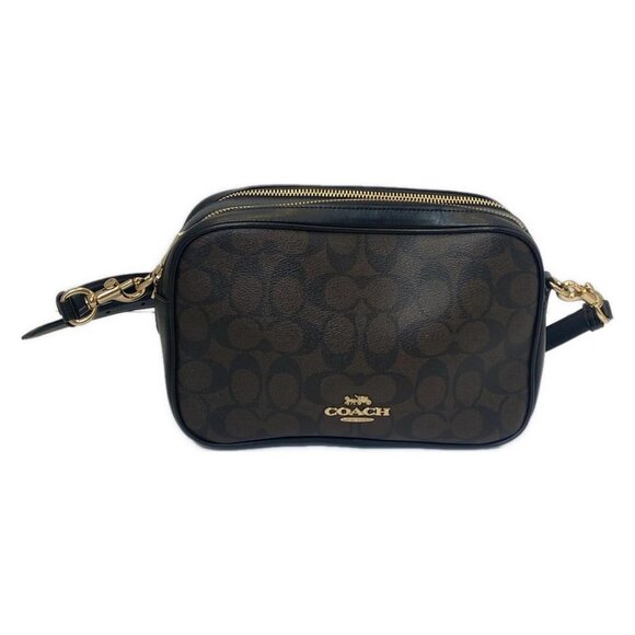 Auth COACH Signature F68168 Dark Brown Black PVC Leather - Shoulder Bag - Picture 2 of 10